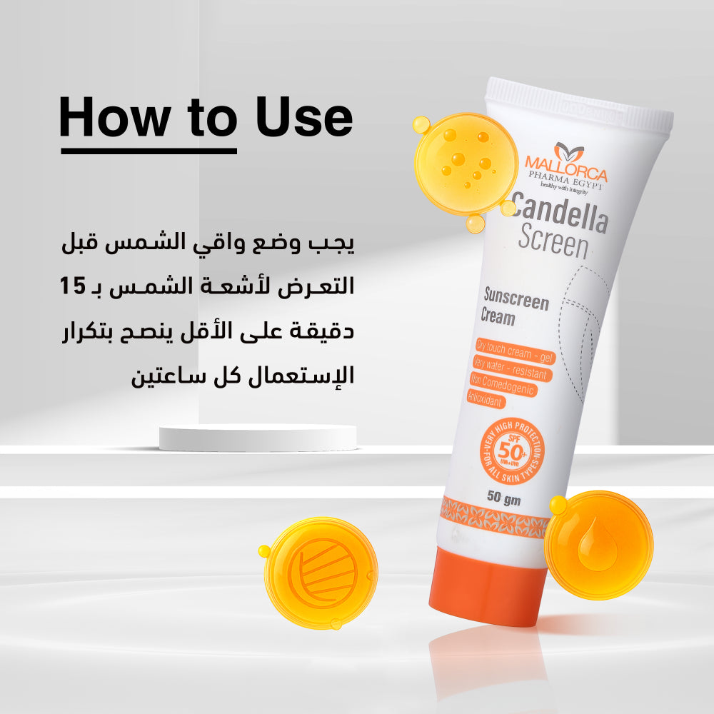 Candella Sun Screen  Dry touch Cream 50 GM SPF 50+